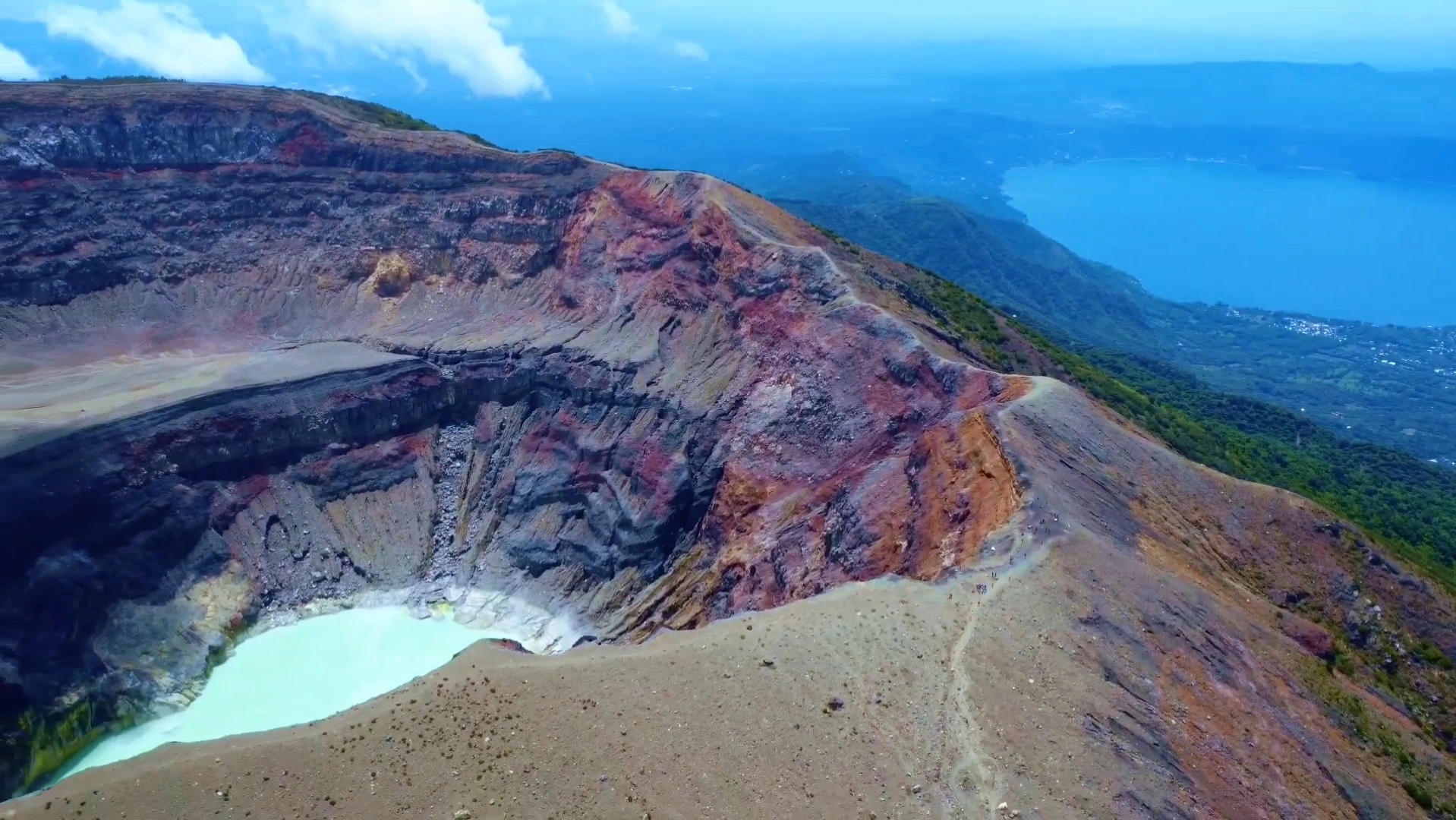 Santa Ana Volcano crater overlooking Lake Coatepeque